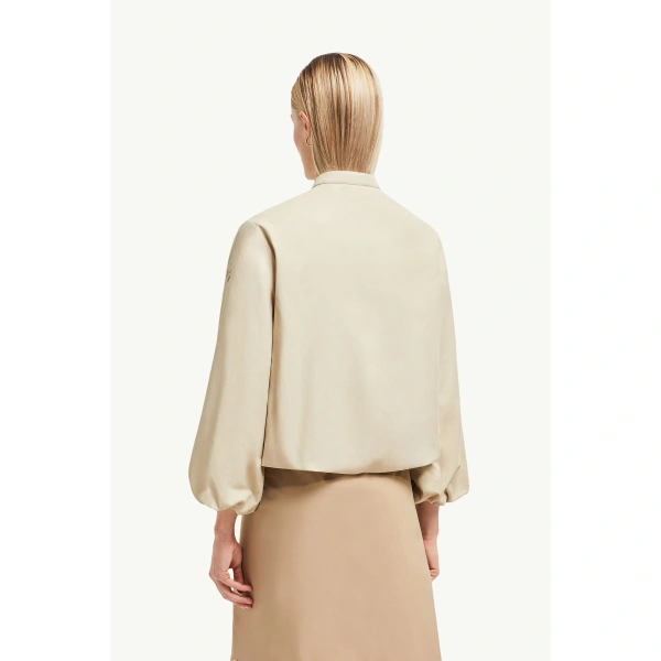 Moncler Gruissan Jacket in Light Beige, view 5 | Women's Bomber Jackets | Coveti