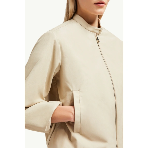 Moncler Gruissan Jacket in Light Beige, view 6 | Women's Bomber Jackets | Coveti