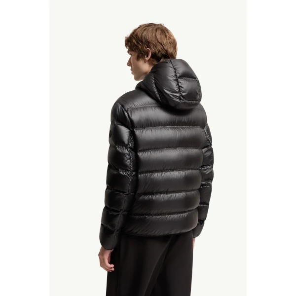 Moncler Guadiana Hooded Short Down Jacket in Black, view 5 | Men's Jackets | Coveti