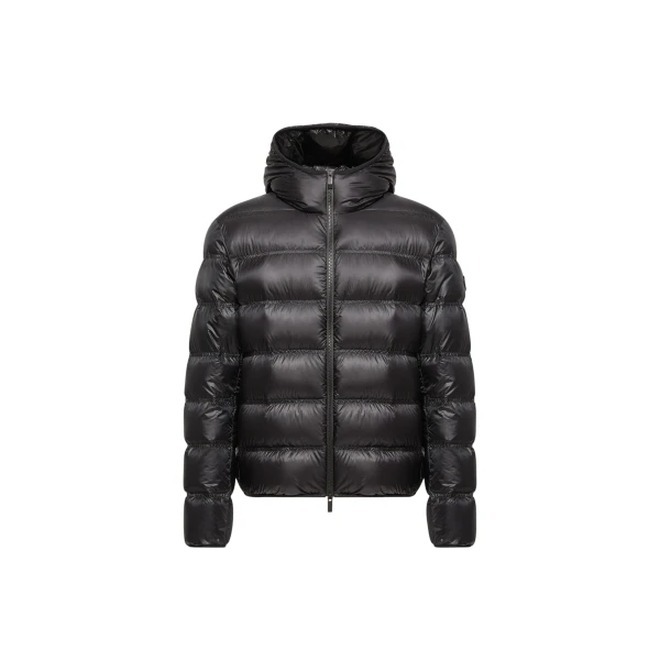 Moncler Guadiana Hooded Short Down Jacket in Black | Men's Jackets | Coveti