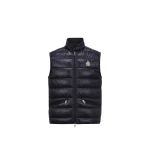 Moncler Gui Packable Down Gilet in Night Blue | Men's Jackets | Coveti