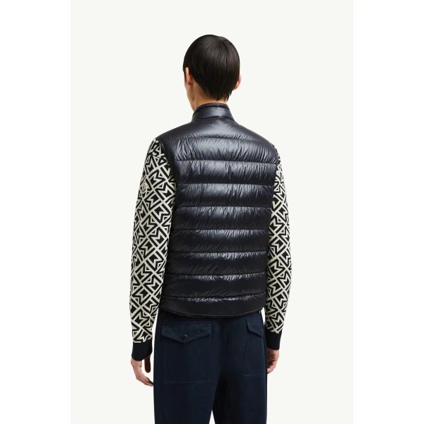 Moncler Gui Packable Down Gilet in Night Blue, view 5 | Men's Jackets | Coveti
