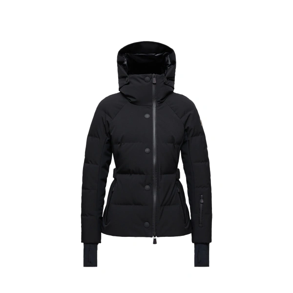 Guyane Hooded Insulated Ski Jacket in Black