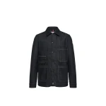 Moncler Haderu Denim Shirt Jacket in Navy Blue | Men's Jackets | Coveti