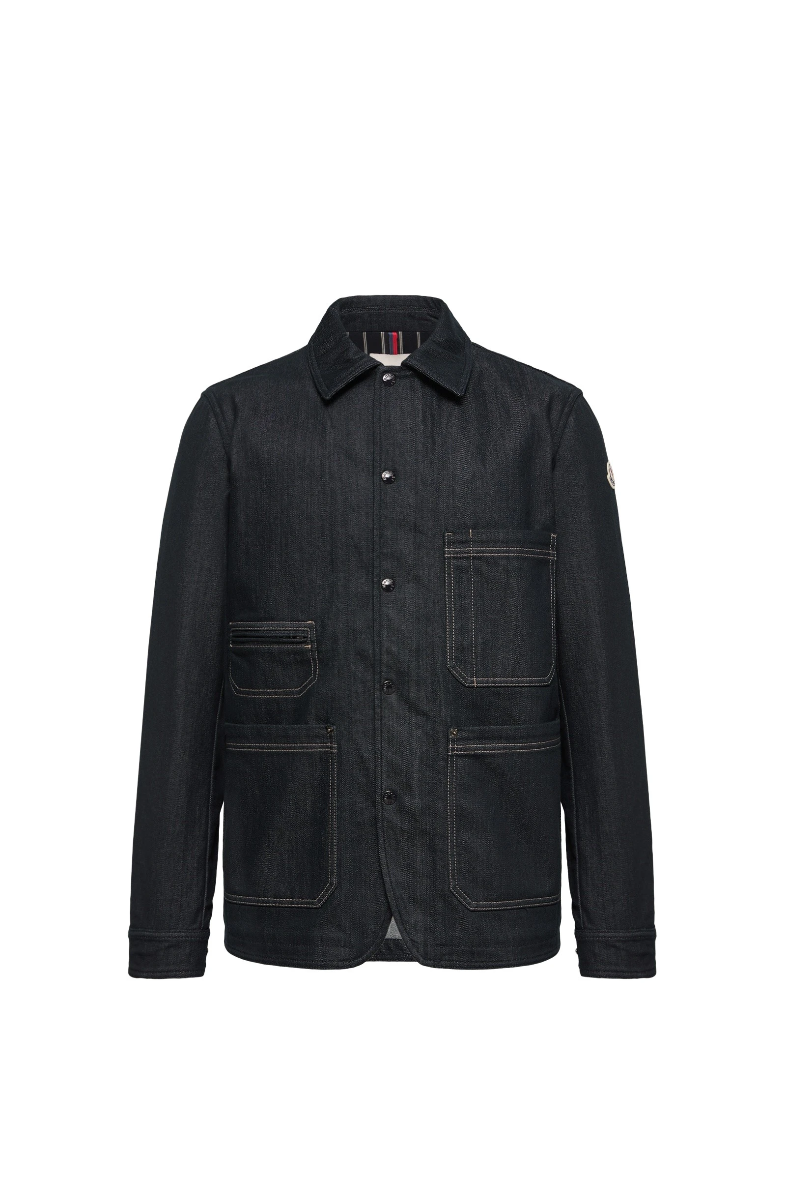 Moncler Haderu Denim Shirt Jacket in Navy Blue Moncler Haderu Denim Shirt Jacket in Navy Blue | Men's Jackets | Coveti
