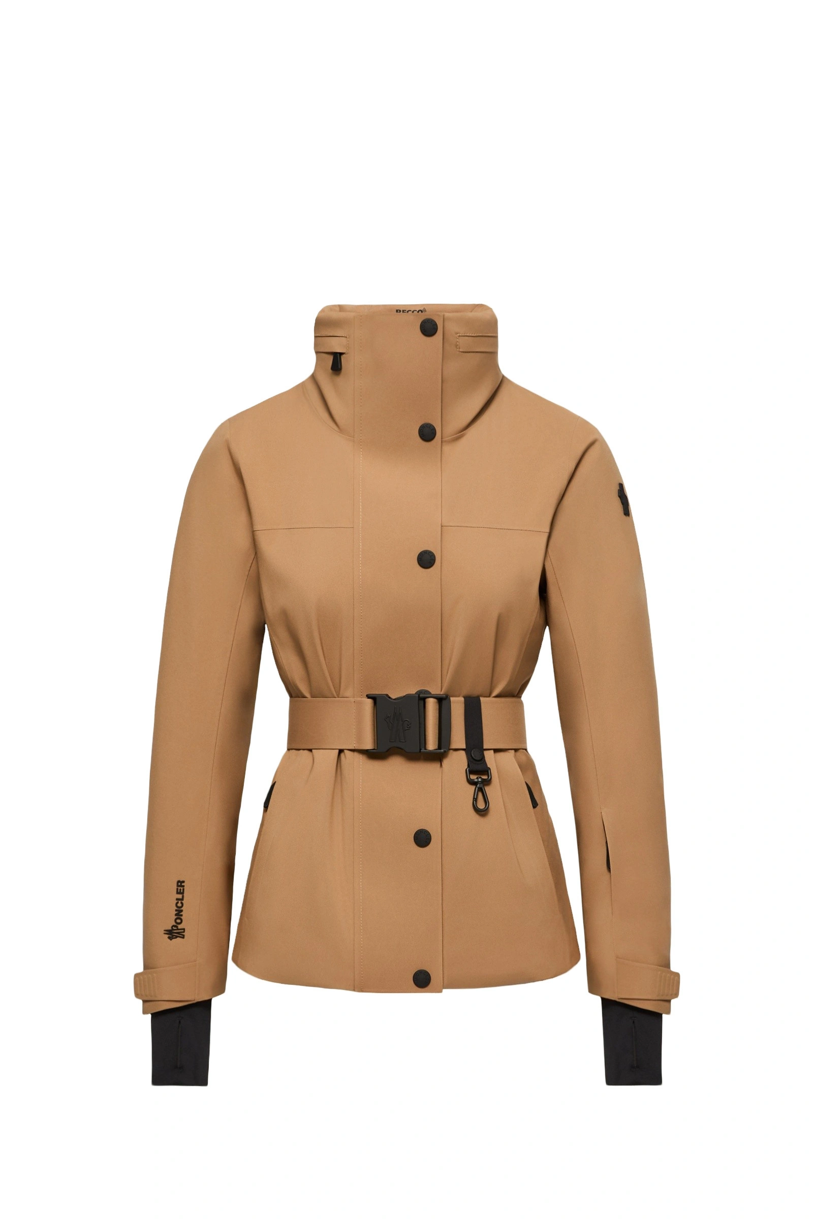 Moncler Hainets Insulated Ski Jacket in Camel Beige Moncler Hainets Insulated Ski Jacket in Camel Beige | Women's Ski Jackets | Coveti