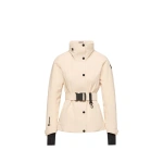 Moncler Hainets Insulated Ski Jacket in White Ivory | Women's Ski Jackets | Coveti