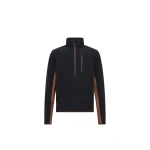 Moncler Half-Zip Polo Neck in Navy Blue | Men's Skiwear | Coveti