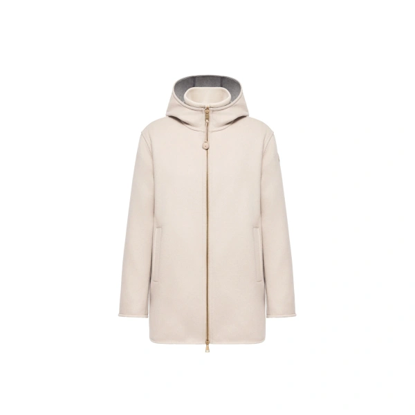 Hemiptere 3-in-1 Hooded Wool & Cashmere Down Jacket in Light Beige