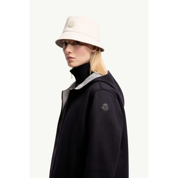 Moncler Hemiptere 3-in-1 Hooded Wool & Cashmere Down Jacket in Navy Blue, view 3 | Women's Puffer Jackets | Coveti