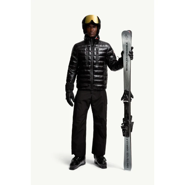 Moncler Hers Packable Insulated Ski Jacket in Black, view 2 | Men's Skiwear | Coveti