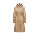 Moncler Hiengos Hooded Parka Coat in Beige | Women's Puffer and Down Coats | Coveti