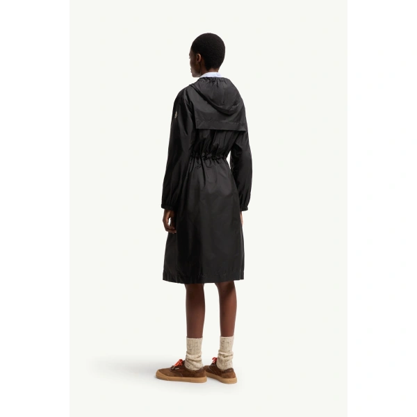 Moncler Hiengos Hooded Parka Coat in Black, view 5 | Women's Puffer and Down Coats | Coveti