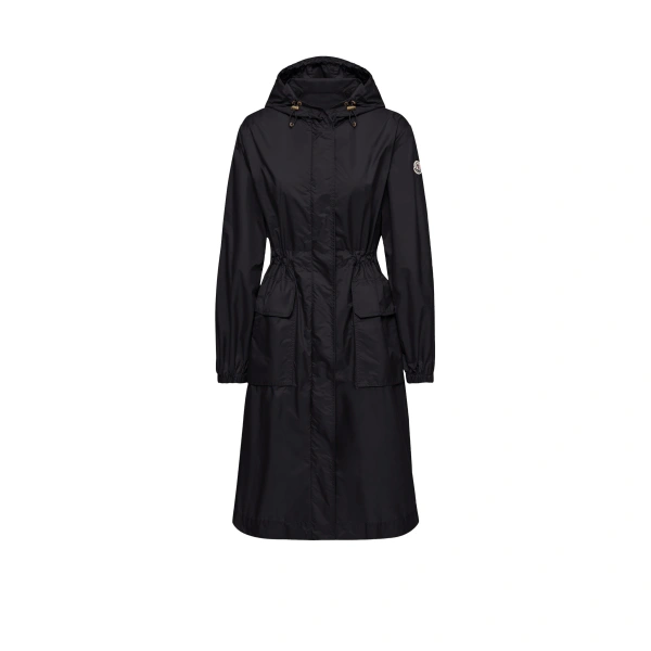 Hiengos Hooded Parka Coat in Black