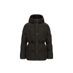 Moncler Himalaya Hooded Short Down Jacket in Black | Women's Puffer Jackets | Coveti