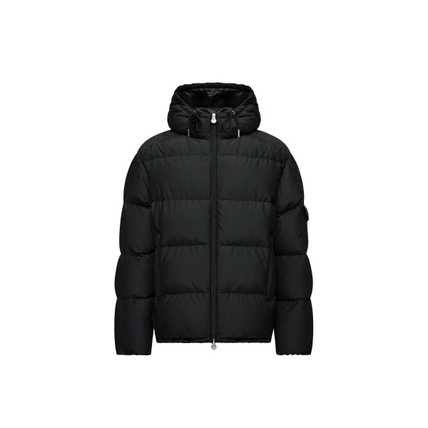 Moncler Himalaya Hooded Short Down Jacket in Black | Men's Jackets | Coveti
