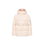Moncler Himalaya Hooded Short Down Jacket in Light Pink | Women's Puffer Jackets | Coveti