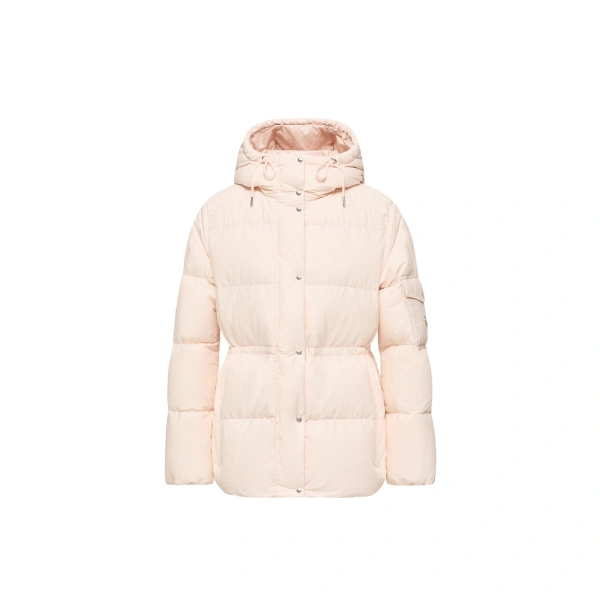 Himalaya Hooded Short Down Jacket in Light Pink