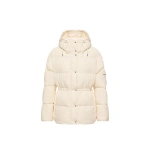 Moncler Himalaya Hooded Short Down Jacket in White Ivory Moncler Himalaya Hooded Short Down Jacket in White Ivory | Women's Puffer Jackets | Coveti