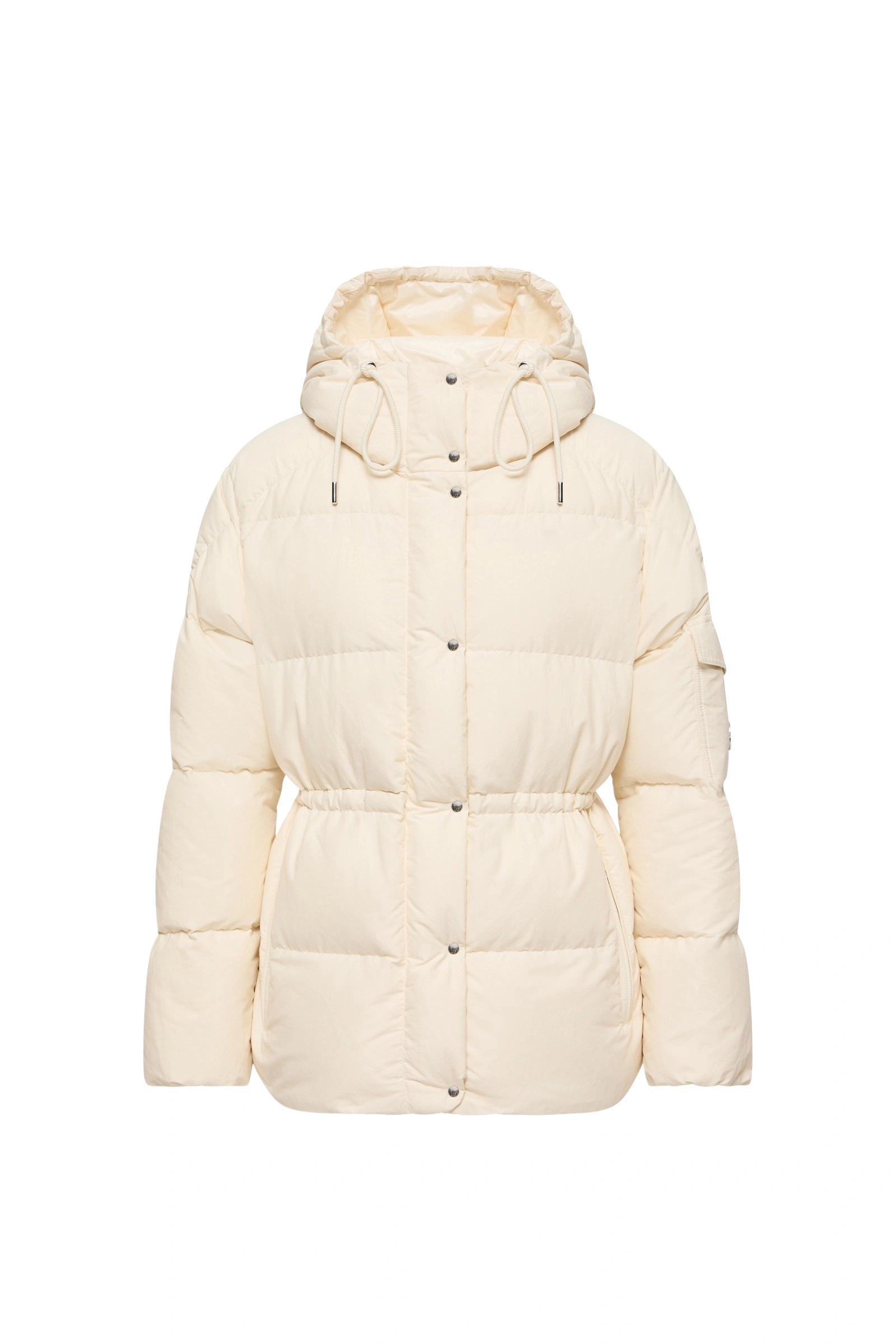 Moncler Himalaya Hooded Short Down Jacket in White Ivory Moncler Himalaya Hooded Short Down Jacket in White Ivory | Women's Puffer Jackets | Coveti