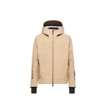 Moncler Hinterburgs Hooded GORE-TEX Ski Shell Jacket in Beige | Men's Skiwear | Coveti