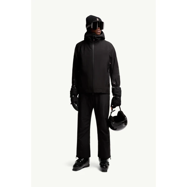 Moncler Hinterburgs Hooded GORE-TEX Ski Shell Jacket in Black, view 2 | Men's Skiwear | Coveti