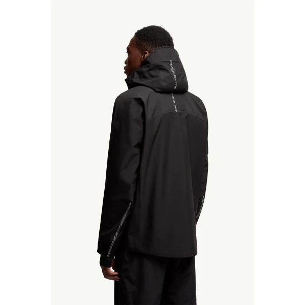 Moncler Hinterburgs Hooded GORE-TEX Ski Shell Jacket in Black, view 5 | Men's Skiwear | Coveti