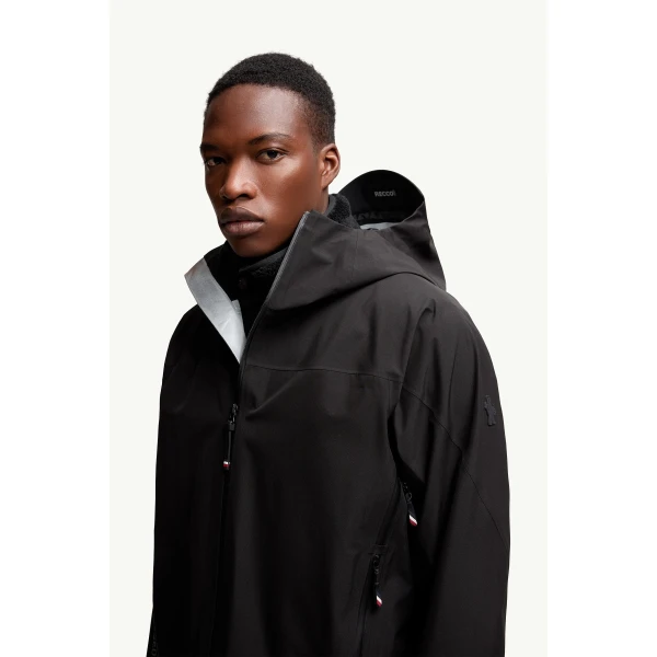 Moncler Hinterburgs Hooded GORE-TEX Ski Shell Jacket in Black, view 6 | Men's Skiwear | Coveti