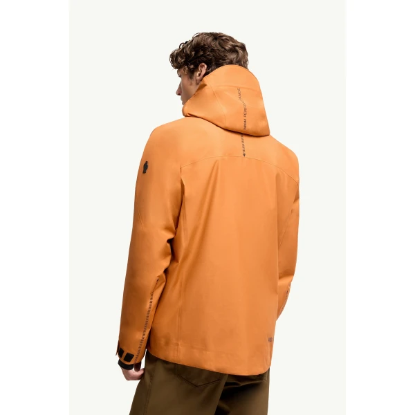 Moncler Hinterburgs Hooded GORE-TEX Ski Shell Jacket in Orange, view 5 | Men's Skiwear | Coveti