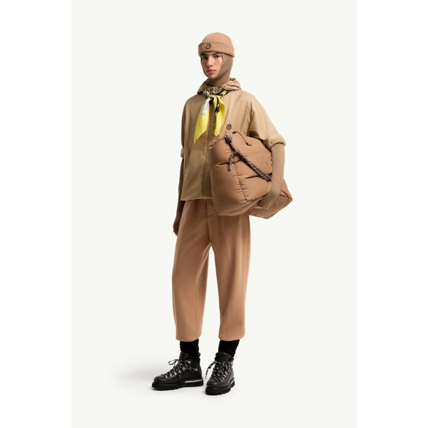 Moncler Hooded Windbreaker in Beige, view 2 | Women's Jackets | Coveti