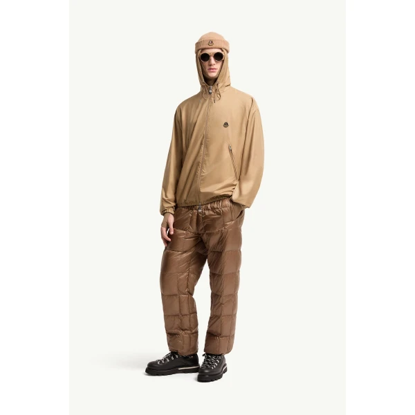 Moncler Hooded Windbreaker in Beige, view 2 | Men's Jackets | Coveti