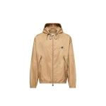 Moncler Hooded Windbreaker in Beige | Men's Jackets | Coveti