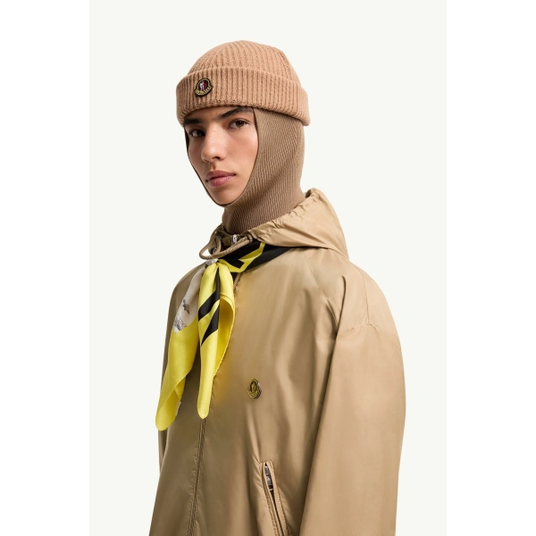 Moncler Hooded Windbreaker in Beige, view 3 | Women's Jackets | Coveti