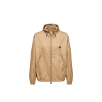 Moncler Hooded Windbreaker in Beige | Women's Jackets | Coveti
