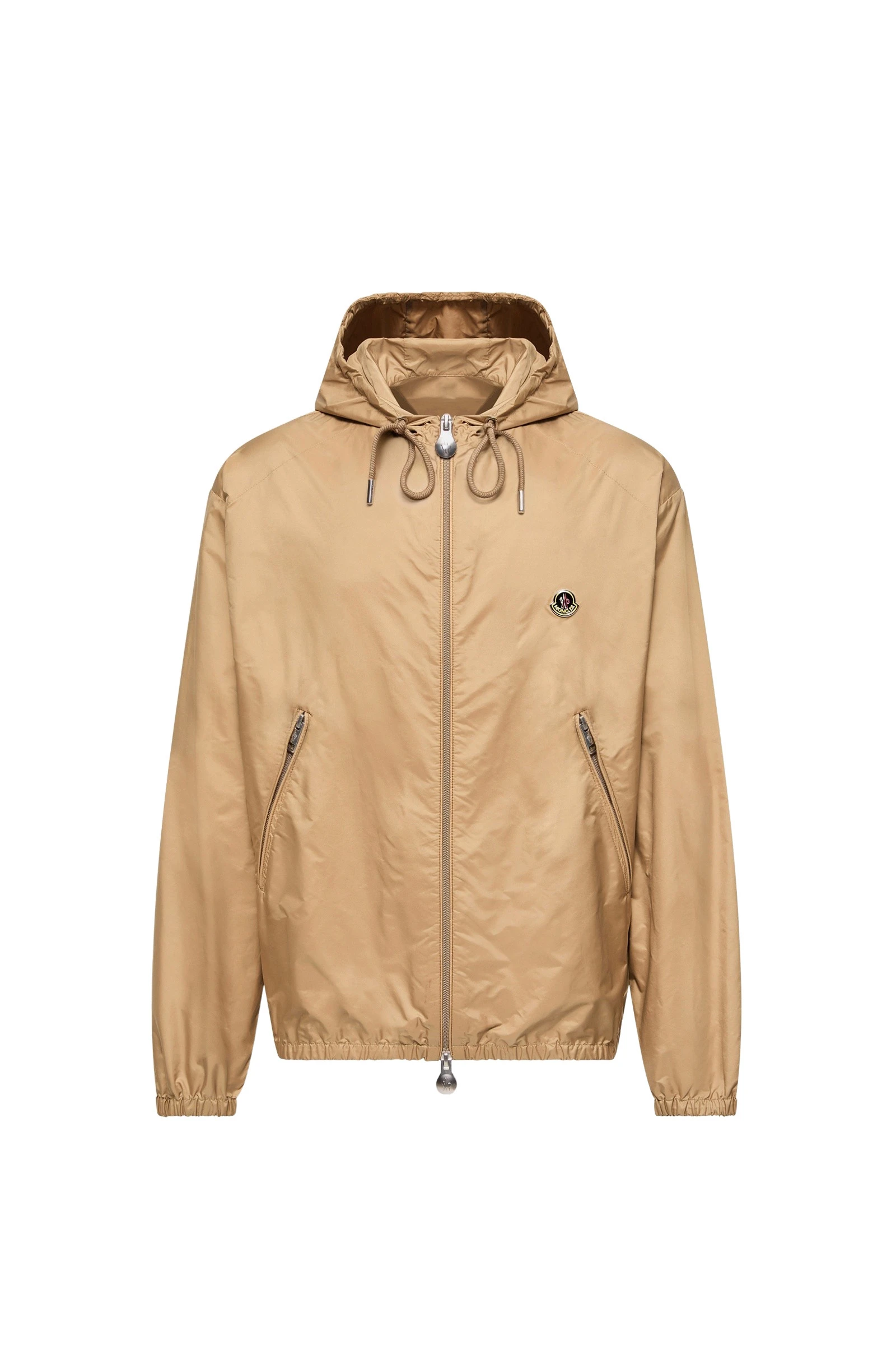 Moncler Hooded Windbreaker in Beige Moncler Hooded Windbreaker in Beige | Men's Jackets | Coveti