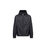 Moncler Hooded Windbreaker in Dark Blue | Men's Jackets | Coveti