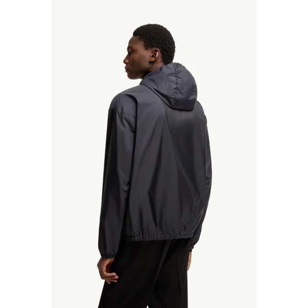 Moncler Hooded Windbreaker in Dark Blue, view 5 | Men's Jackets | Coveti
