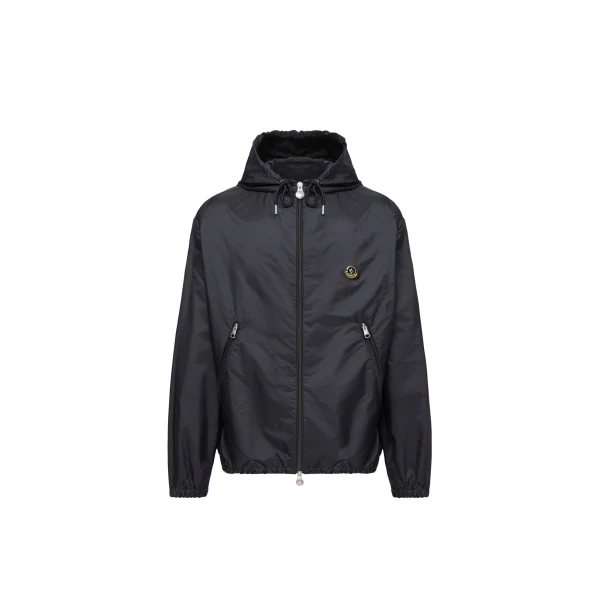 Moncler Hooded Windbreaker in Dark Blue | Men's Jackets | Coveti