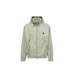 Moncler Hooded Windbreaker in Light Green | Men's Jackets | Coveti