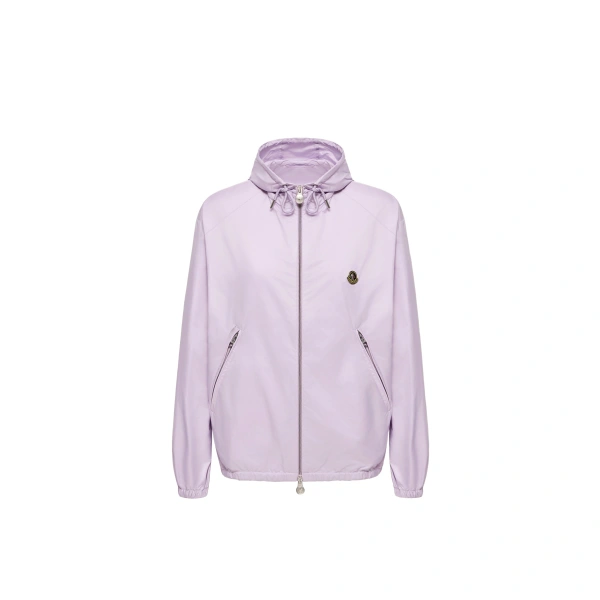 Moncler Hooded Windbreaker in Lilac | Women's Jackets | Coveti