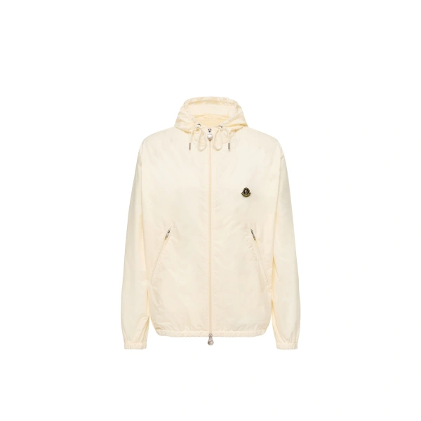 Hooded Windbreaker in White