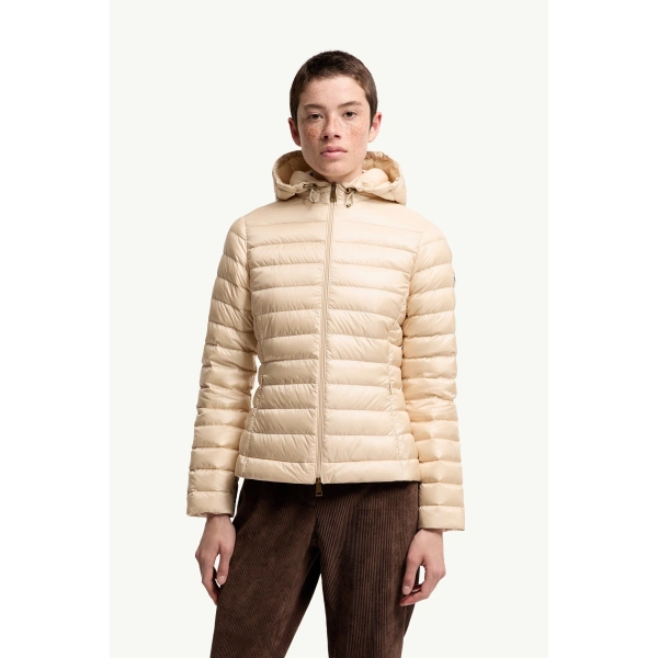 Moncler Igelhood Short Down Jacket in Light Beige, view 4 | Women's Puffer Jackets | Coveti