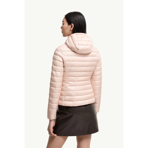 Moncler Igelhood Short Down Jacket in Pink, view 5 | Women's Puffer Jackets | Coveti