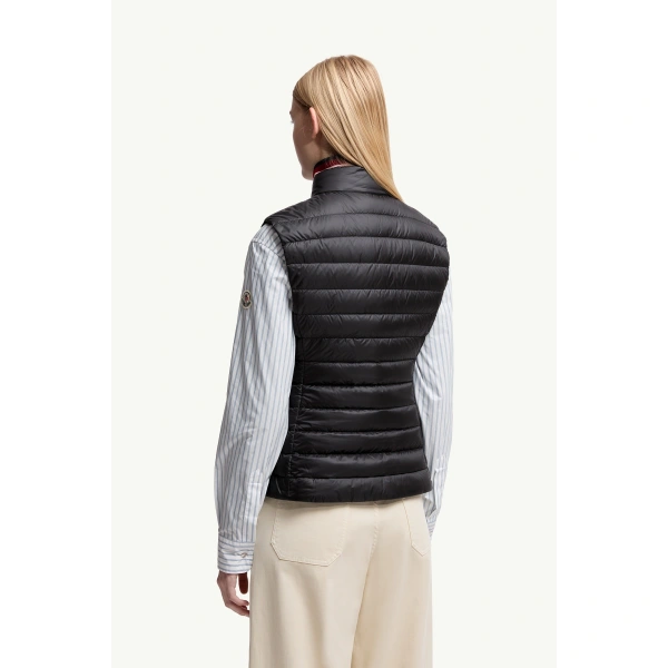 Moncler Igens Down Gilet in Black, view 5 | Women's Vests and Gilets | Coveti