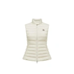 Moncler Igens Down Gilet in Light Beige | Women's Vests and Gilets | Coveti