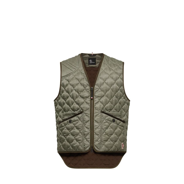Moncler Ilmen Padded Gilet in Sage Green | Men's Jackets | Coveti