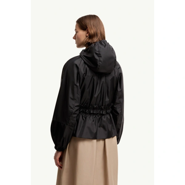 Moncler Imaginaire Canvas Short Parka in Black, view 5 | Women's Jackets | Coveti