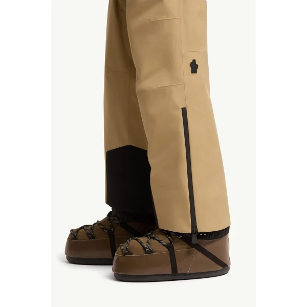 Moncler Insulated GORE-TEX Ski Bib in Beige, view 3 | Men's Skiwear | Coveti