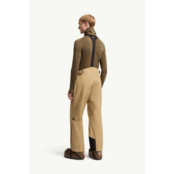 Moncler Insulated GORE-TEX Ski Bib in Beige, view 5 | Men's Skiwear | Coveti