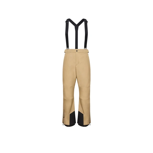 Moncler Insulated GORE-TEX Ski Bib in Beige | Men's Skiwear | Coveti